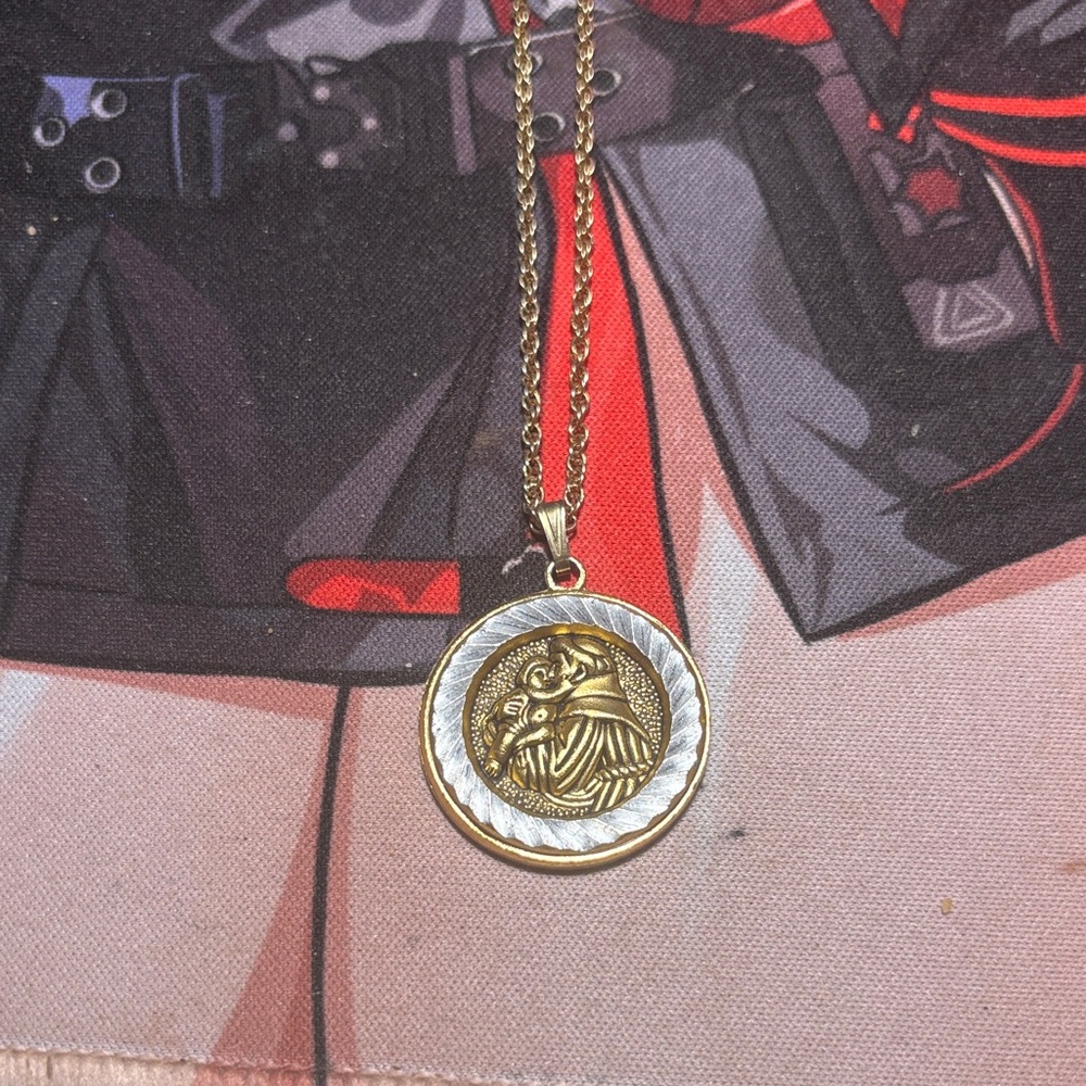 Gold and Silver Pendant Necklace